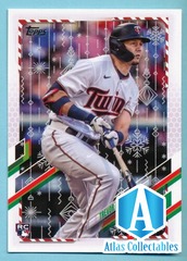 TREVOR LARNACH RC 2021 TOPPS HOLIDAY METALLIC #HW114 MINNESOTA TWINS ROOKIE